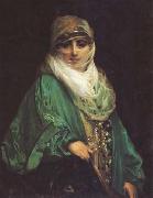 Jean Leon Gerome Femme de Constantinople debout (mk32) Germany oil painting artist